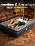 JUITOY Queen Air Mattress with Built in Pump, 18" Upgraded One-Touch Inflatable Airbed for Home, Camping Guests, Portable Blow Up Mattress, 770lbs Capacity