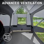 TIMBER RIDGE 5-9 Person SUV Tent with Screen Porch and Awning for Family Camping, Weather Resistant and Portable Van or Car Tent, Includes Rainfly and Storage Bag, 13' W X 10' L X 7.1' H, Grey