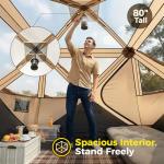 Camping Tent, 4 Person Tent for Camping, Setup in 60 Seconds, 4 Person Pop up Tents, Hub Tents, Water-Resistant, Windproof, Instant Cabin Tents with Rainfly & Carry Bag for Outdoor Camping