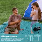 Seektain Inflating Sleeping Pad Mattress for Camping: Inflatable Camping Bed with Built-in Foot Pump for Tent - 4" Extra Thick Mat Air Cot for Floor - Blue