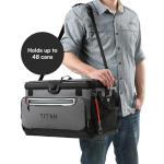 Titan by Arctic Zone Deep Freeze Cooler - 48 Can Zipperless Hardbody Cooler with Deep Freeze Insulation, HardBody Liner, and SmartShelf - Sharkskin Gray