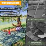 Foam Sleeping Pad for Camping - AYAMAYA 2 Person Foldable Camping Mattress, Waterproof Tent Footprint Inner Camping Mat for Outdoor Backpacking Hiking Picnic Camping