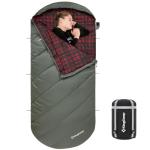 KingCamp Sleeping Bag for Adults, Extra Wide Flannel Sleeping Bag for Camping Backpacking, Warm & Cold Weather, Big and Tall, Lightweight, XL Size, Outdoor Olive