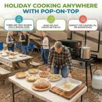 Camping Oven - Pop-On-Top Full Size Baking Oven for Outdoor, RV, Tent Camping, Preppers, Emergency.