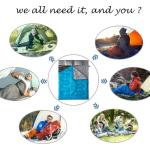 Tuphen Double Sleeping Bag with 2 Pillows, Queen Size XL Bag for 2 People, Cold Warm Weather- 3 Seasons, Waterproof Adults Sleeping Bag for Camping, Backpacking or Hiking