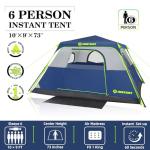 HINSTANT 4/6/8 Person Instant Tent, Waterproof Pop Up Tents for Camping with Rainfly, 60 Seconds Easy Setup, Automatic Cabin Tent for Family Camping with Expandable Carry Bag & Upgraded Ventilation