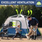 HINSTANT 4/6/8 Person Instant Tent, Waterproof Pop Up Tents for Camping with Rainfly, 60 Seconds Easy Setup, Automatic Cabin Tent for Family Camping with Expandable Carry Bag & Upgraded Ventilation