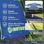 HINSTANT 4/6/8 Person Instant Tent, Waterproof Pop Up Tents for Camping with Rainfly, 60 Seconds Easy Setup, Automatic Cabin Tent for Family Camping with Expandable Carry Bag & Upgraded Ventilation