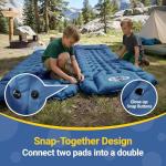 Oramoose Sleeping Pad, Backpacking Camping Pad with Built-in Pillow and Foot Pump, 4in Thick Compact Camping mat for Hiking Tent Road Trip Car Camp Travel Gear