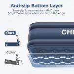 CHERIMOR Queen Air Mattress with Built in Pump, 18" Elevated Height, 48Hr Leak-Tested, Honeycomb Coil Support, 800 lbs Capacity, Fast 3-Min Inflation–Blow Up Mattress for Guest Room & Sleepover