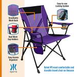 Kijaro Dual Lock Portable Camping Chairs - Enjoy the Outdoors with a Versatile Folding Chair, Sports Chair, Outdoor Chair & Lawn Chair - Dual Lock Feature Locks Position – Kawachi Purple