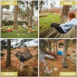Sunyear Camping Hammock Tent - Portable Hammocks with Mosquito Net (Single/Double, 500lbs Capacity) - Anti-Rollover & Spacious Design with 2 Tree Straps for Hiking, Backpacking, Indoor/Outdoor Use