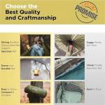 Sunyear Camping Hammock Tent - Portable Hammocks with Mosquito Net (Single/Double, 500lbs Capacity) - Anti-Rollover & Spacious Design with 2 Tree Straps for Hiking, Backpacking, Indoor/Outdoor Use