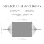 Sunnydaze Quilted Outdoor Hammock with Spreader Bars - Heavy-Duty 450-Pound Capacity Double Hammock for Outside - Mountainside