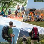 aiGear 3pcs Camping Cookware Mess Kit, Non-Stick Camping Pan Pot Kettle, Lightweight Aluminum, Collapsible Portable Camping Cooking Set for Outdoor Cooking Hiking Picnic, Orange (CC01OR05)