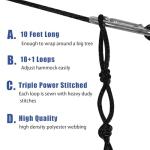 Camping Hammocks,Single Hammock with Tree Straps,Portable Lightweight Parachute Nylon Camping Gear for Outside Hiking Beach Backpack Survival Travel (Blue)