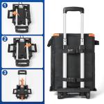 Odoland 48 Can Rolling Cooler Bag with Wheels & Handle, Collapsible Insulated Ice Chest for Beach, Camping & Tailgating - Portable Travel Soft Cooler on Wheels, Collapses for Easy Storage