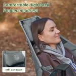 Timber Ridge Hammock Camping Chair with Adjustable Backrest, Heavy Duty Folding Hammock Chair Supports 300lbs, Portable Hammock Chair for Camping, Travelling and Patio, Grey