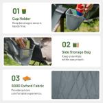 Timber Ridge Hammock Camping Chair with Adjustable Backrest, Heavy Duty Folding Hammock Chair Supports 300lbs, Portable Hammock Chair for Camping, Travelling and Patio, Grey