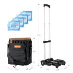 Odoland 48 Can Rolling Cooler Bag with Wheels & Handle, Collapsible Insulated Ice Chest for Beach, Camping & Tailgating - Portable Travel Soft Cooler on Wheels, Collapses for Easy Storage