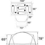 THE NORTH FACE Wawona 8 Tent - Eight Person Camping Tent, Water Repellent, Spacious & Easy to Set Up, Attached Vestibule, Agave Green/Asphalt Grey, One Size
