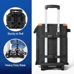 Odoland 48 Can Rolling Cooler Bag with Wheels & Handle, Collapsible Insulated Ice Chest for Beach, Camping & Tailgating - Portable Travel Soft Cooler on Wheels, Collapses for Easy Storage