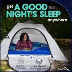 EnerPlex Camping Air Mattress with Built in Pump - Queen Blow Up Mattress for Travel & Guests - Portable Bed for Adults and Kids - Grey