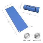 Foam Sleeping Pad for Camping - 0.75-Inch-Thick Waterproof Sleep Pad with Carry Straps for Cots, Tents, or Sleepovers by Wakeman Outdoors (Blue)