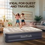 InnoTruth Air Mattress Queen with Built in Pump, Inflatable Mattress Blow up Mattress, Family Choice Award Winner, 18" Colchones Inflables Foldable Air Bed for Guest & Home, Ideal for Camping, 650lbs
