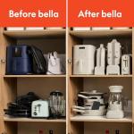 bella 8 Piece Removable Handle Cookware Set, Fits-anywhere™ Kitchenware w EverGood™ Ceramic Nonstick Coating​, Dishwasher & Oven Safe, All Stovetops Compatible, Glass Lids with Silicone Rims, Black