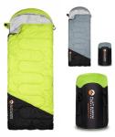 Expedition Camping Sleeping Bags with Compression Sack – 32°F/0°C Lightweight Camping Sleeping Bag for Camping & Hiking, Water-Resistant, Fits Adults & Teens Up to 6'0"