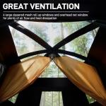 EVER ADVANCED 10 Person Camping Blackout Design Tent, Multi Room Tent for Family, Large Tents with Rainfly and Carry Bag, 2 Doors, Water-Resistant, 14ft x 10ft x 84in