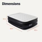 Amazon Basics Inflatable air Mattress, Queen 22in Height Blow up Mattress with Built in Pump