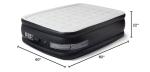 Amazon Basics Inflatable air Mattress, Queen 22in Height Blow up Mattress with Built in Pump