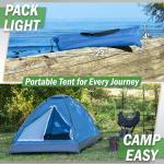 2 Person Camping Tent with Rain Fly and Carrying Bag - Lightweight Outdoor Tent for Backpacking, Hiking, or Beach Use by Wakeman Outdoors (Blue)