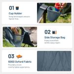 TIMBER RIDGE Hammock Camping Chair with Adjustable Backrest, Heavy Duty Folding Hammock Chair Supports 300lbs, Portable Hammock Chair for Camping, Travelling and Patio, Blue