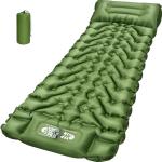 Oramoose Camping Sleeping Pad, Backpacking Sleeping Pad with Built-in Pillow and Foot Pump, 4in Thick Compact Inflatable Camping Air Mattress for Hiking Tent Road Trip Car Camp Travel Gear