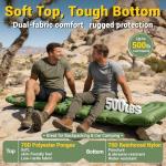 Oramoose Camping Sleeping Pad, Backpacking Sleeping Pad with Built-in Pillow and Foot Pump, 4in Thick Compact Inflatable Camping Air Mattress for Hiking Tent Road Trip Car Camp Travel Gear