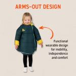 Kelty Space Cadet Infant and Toddler Sized Arms-Out Sleeping Bag, 30-40F Degree Rated, 8M-4T, Fleece-Lined Hand Covers (30F / 2-4T)