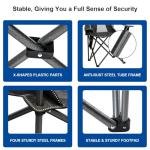 SAILARY Collapsible Folding Camping Chairs Heavy Duty Lawn Foldable Chair with Cooler Bag, Storage Pocket, Waterproof Bag Outdoor Arm Sport Chair, Supports 325LBS, Black