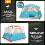Cobizi 6 Person Camping Tent Easy Setup, Family Camping Tent with Removable Rainfly, Waterproof Windproof Backpacking Tents, Portable Outdoor Tents for Camping, Travel, Fishing, Hiking(Blue)