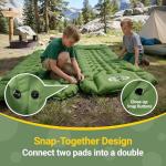 Oramoose Camping Sleeping Pad, Backpacking Sleeping Pad with Built-in Pillow and Foot Pump, 4in Thick Compact Inflatable Camping Air Mattress for Hiking Tent Road Trip Car Camp Travel Gear