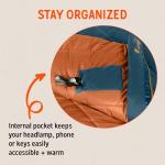 Kelty Solstice 20 Oversized Synthetic Camping Sleeping Bag, Spacious Shape, Zip Together for 2P, Anti-Snag Zips, Internal Pocket (20 Degree)