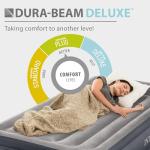 Intex 64131ED Dura-Beam Plus Deluxe Pillow Rest Air Mattress: Fiber-Tech – Twin Size – Built-in Electric Pump – 16.5in Bed Height – 300lb Weight Capacity