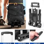 Odoland 48/72 Cans Soft Cooler with Wheels and Handle Collapsible Ice Chest Rolling Coolers on Wheels for Beach Camping Travel and Picnic