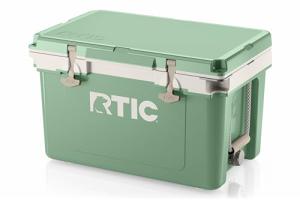 RTIC Ultra-Light 32 Quart Hard Cooler Insulated Portable Ice Chest Box for Drink, Beverage, Beach, Camping, Picnic, Fishing, Boat, Barbecue, 30% Lighter Than Rotomolded Coolers, Sage/Beach