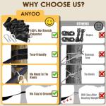 Anyoo Garden Cotton Hammock Comfortable Fabric Hammock with Tree Straps for Hanging Sturdy Hammock Up to 660lbs Portable Hammock with Travel Bag for Camping Outdoor/Indoor Patio Backyard