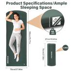 INVOKER 3.1" Self Inflating Camping Sleeping Pad, Ultra-Thick Elasticity Foam Fast Inflating 4-Season Insulated Durable Camping Mat Air Mattress with Pillow, for Tent, Car, Camping, Traveling, Green