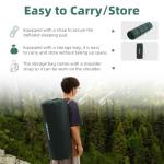 INVOKER 3.1" Self Inflating Camping Sleeping Pad, Ultra-Thick Elasticity Foam Fast Inflating 4-Season Insulated Durable Camping Mat Air Mattress with Pillow, for Tent, Car, Camping, Traveling, Green