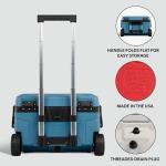 Igloo Trailmate 52Qt Wheeled Cooler, Insulated Hard Shell Ice Chest, Modern Blue